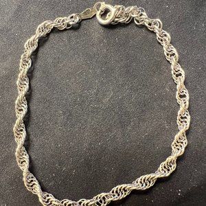 Sterling Silver Chain Bracelet 7"